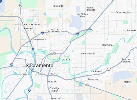 Map with property highlight